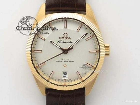 0416 QuickDry De Ville Date RG MKF 1:1 Best Edition Brown Textured Dial Diamonds Marker on Brown Leather Strap A 7747